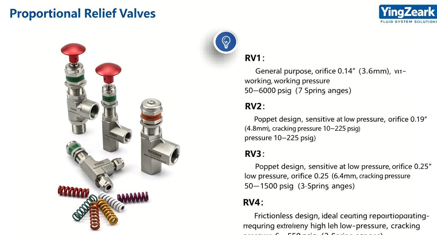 Proportional relief valves