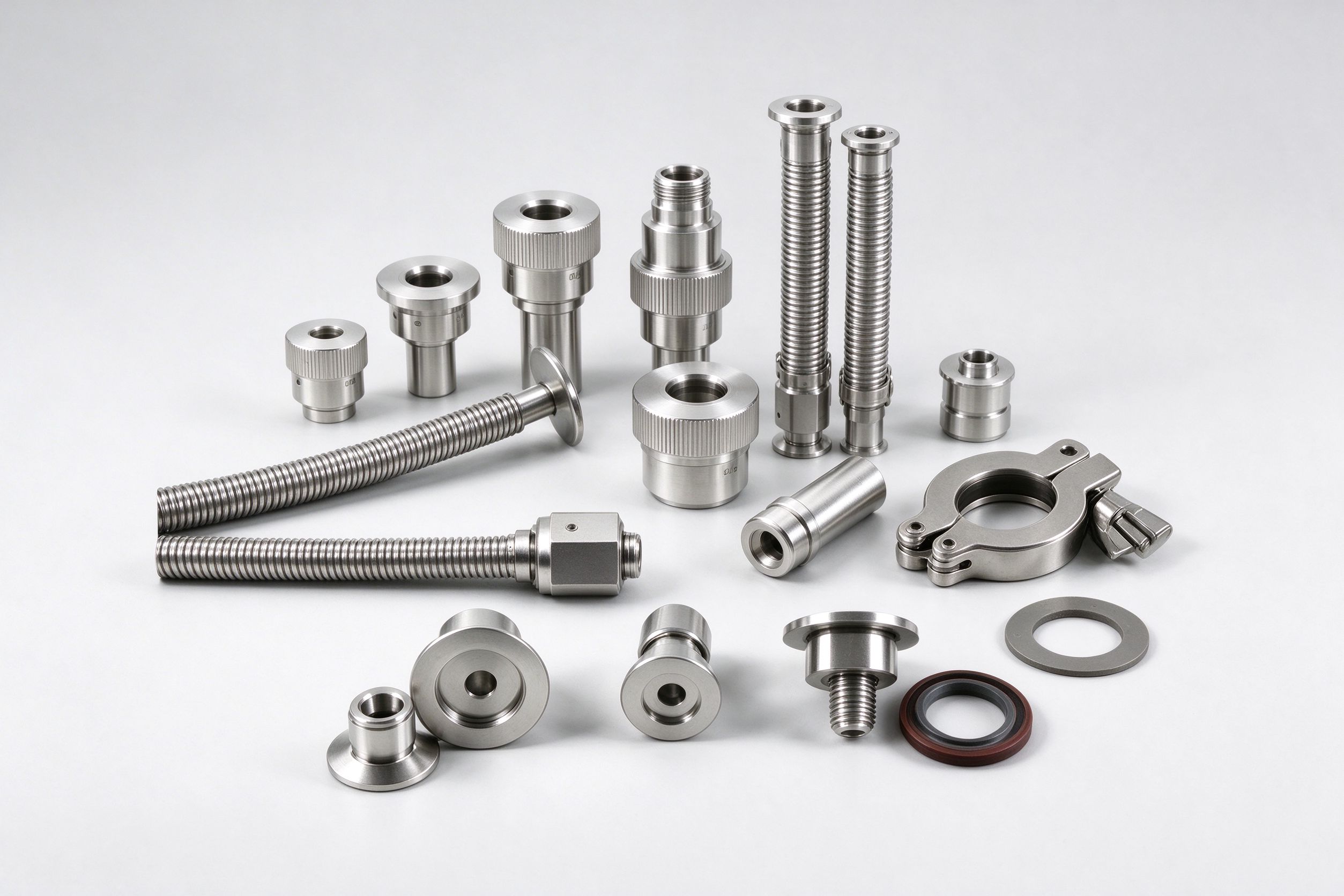 Vacuum fittings, flange adapters and bellows hoses | Вакуумные фитинги, фланцевые адаптеры и сильфонные шланги