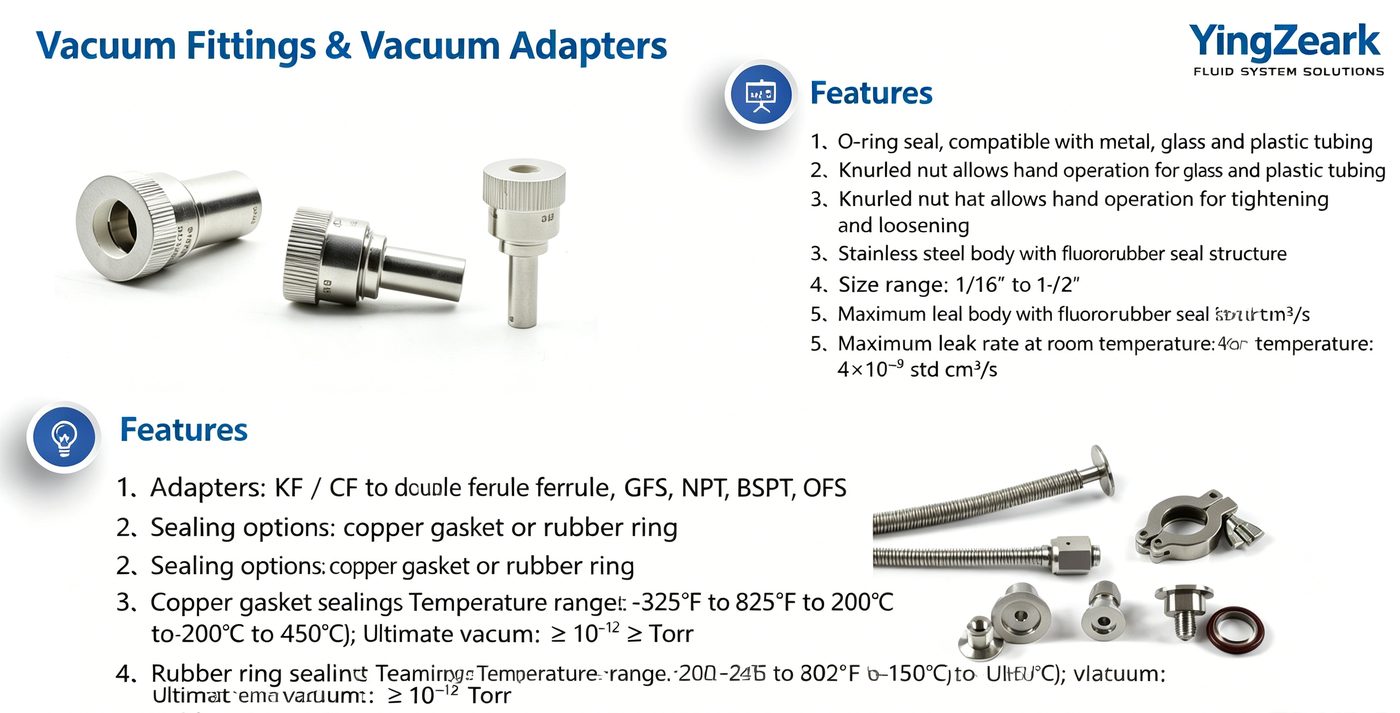 Vacuum fittings and adapters