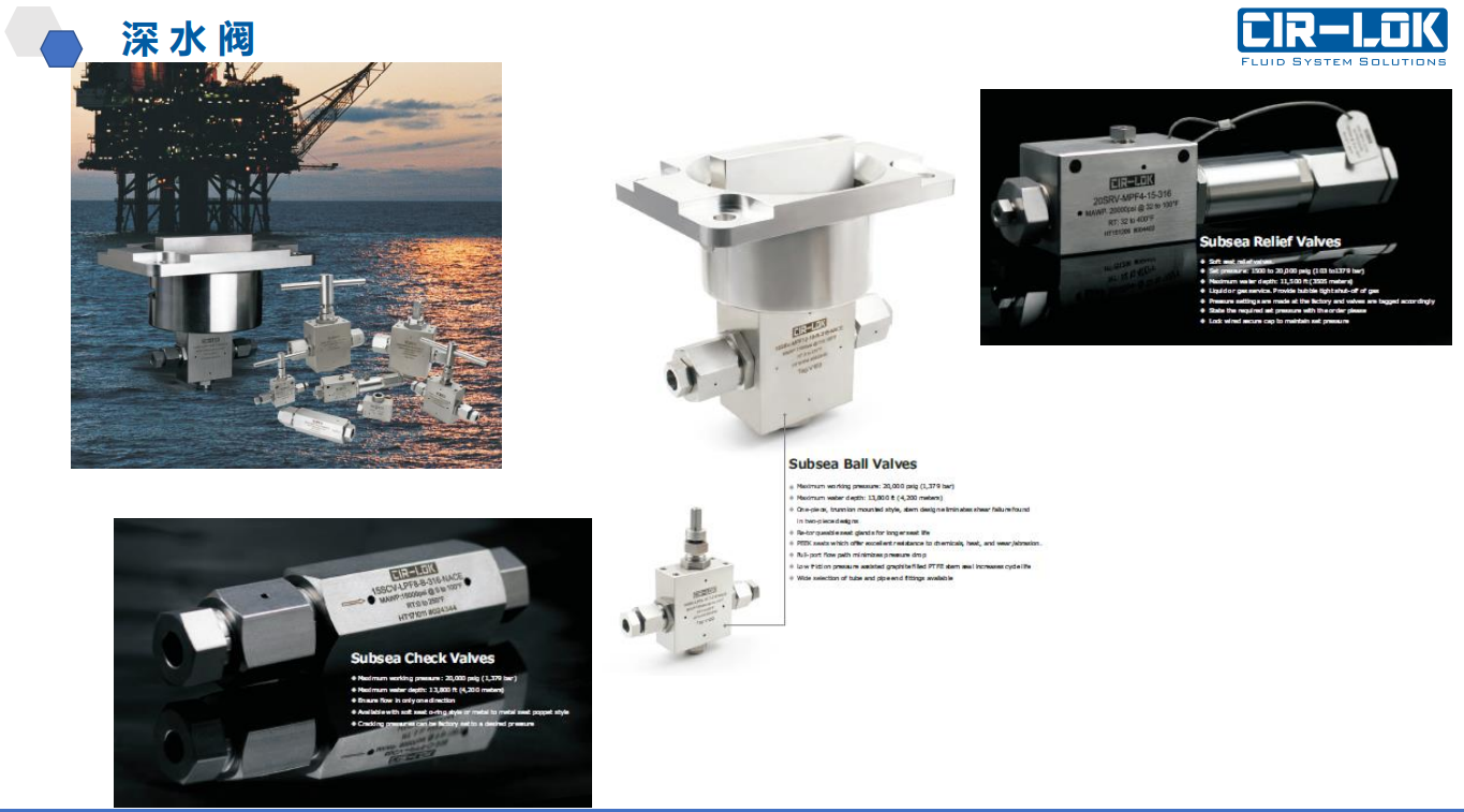 Subsea Valves reference sheet