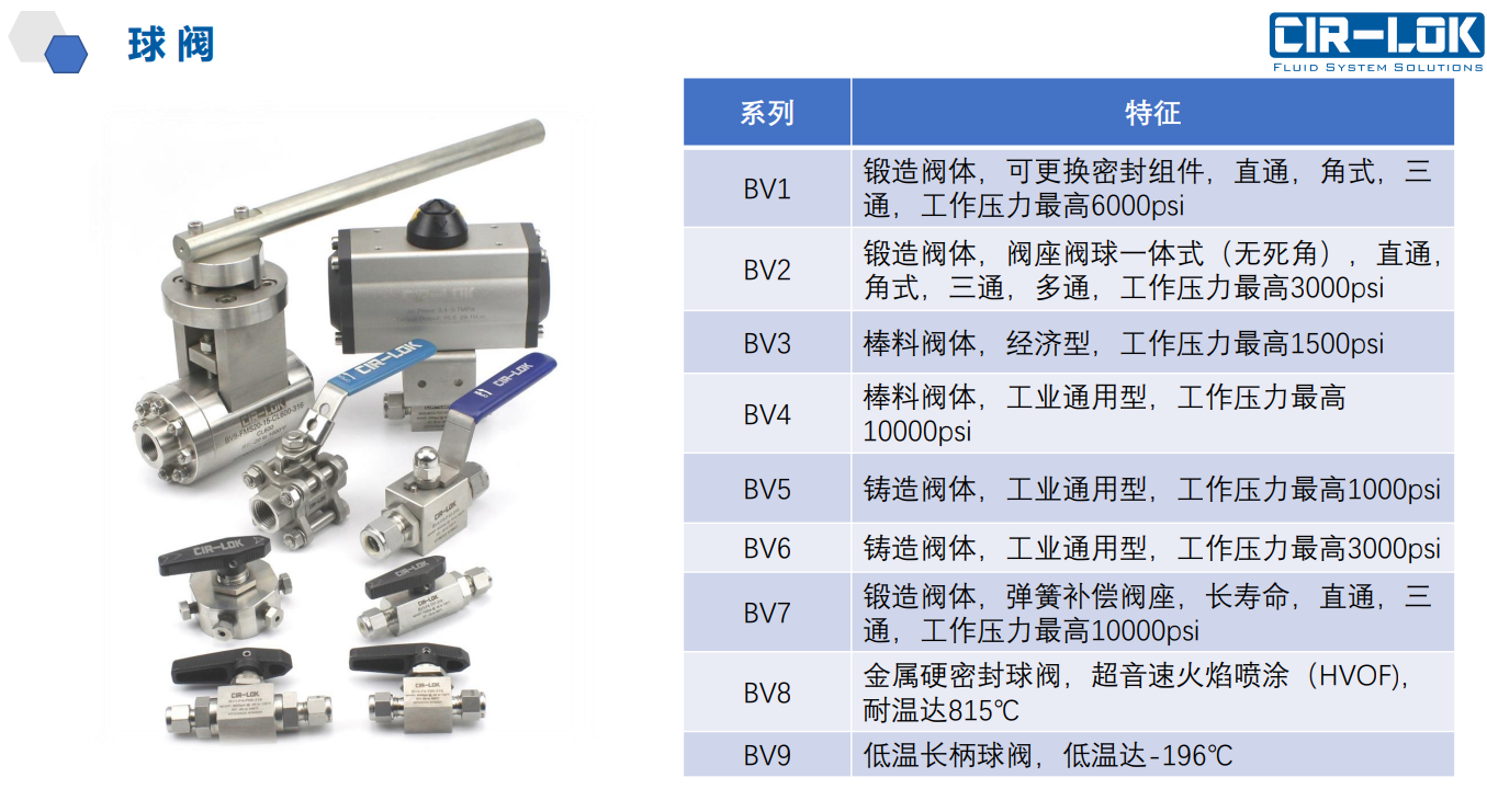 Ball Valves reference sheet