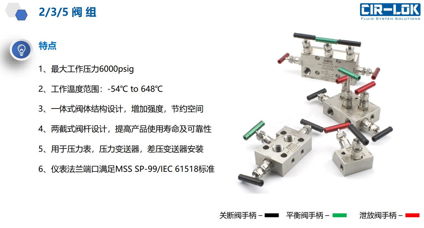 2, 3 & 5 Valve Manifolds reference sheet